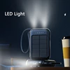 50000mAh High Capacity Solar Power Bank Built Cables Solar Charger 2 USB Ports External Charger Powerbank with LED Light 5