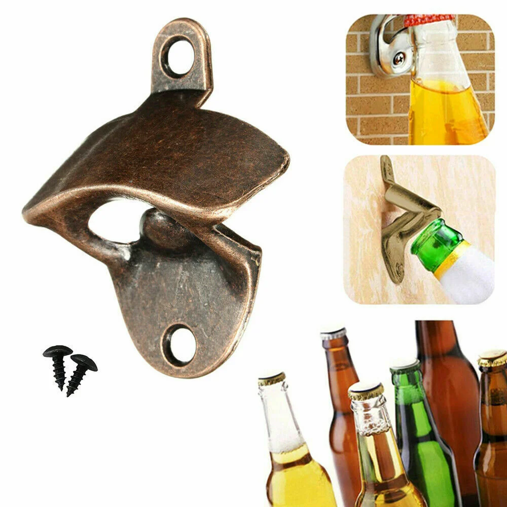 Beer Opener 20pcs Pack Kitchen Wall Mounted Wine Bottle Opener Vintage Home Party Supplies Zinc Alloy Material bottle opener wine opener wine corkscrew