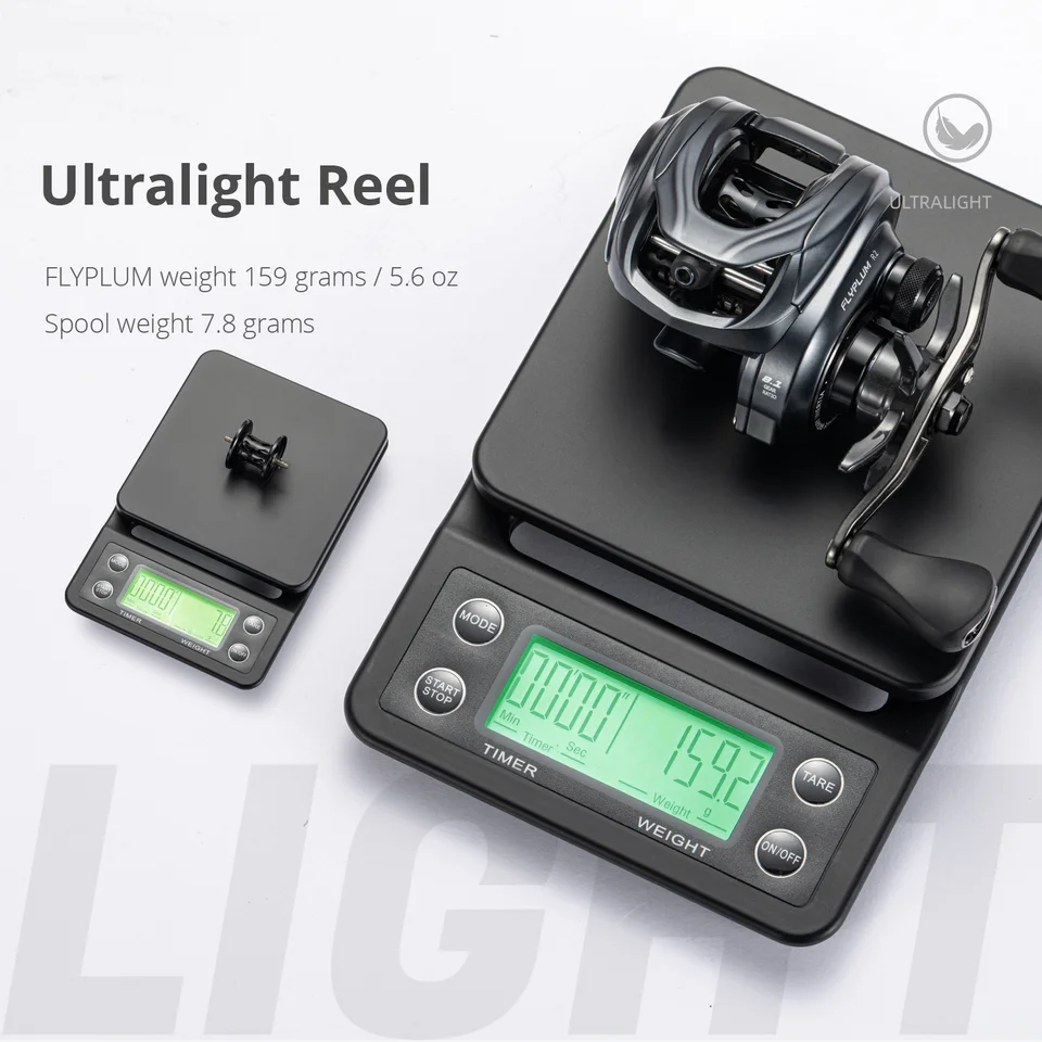 SOLOKING Flyplum R2 Baitcaster Rolle - Ultraleichte Angelrolle 8,1:1  bersetzung 159g