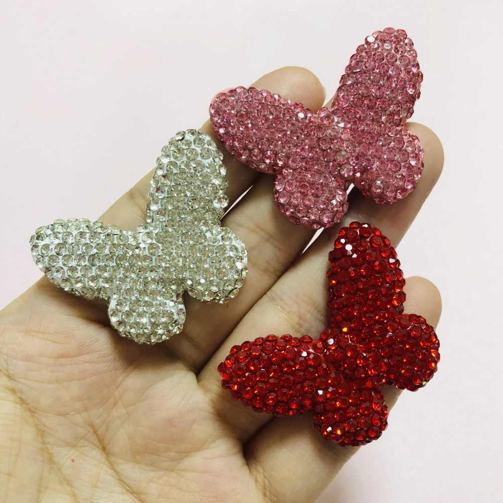 Glitter Luxury Butterfly Rhinestone Gems Ornament Set - Handcrafted DIY Phone Case Charms