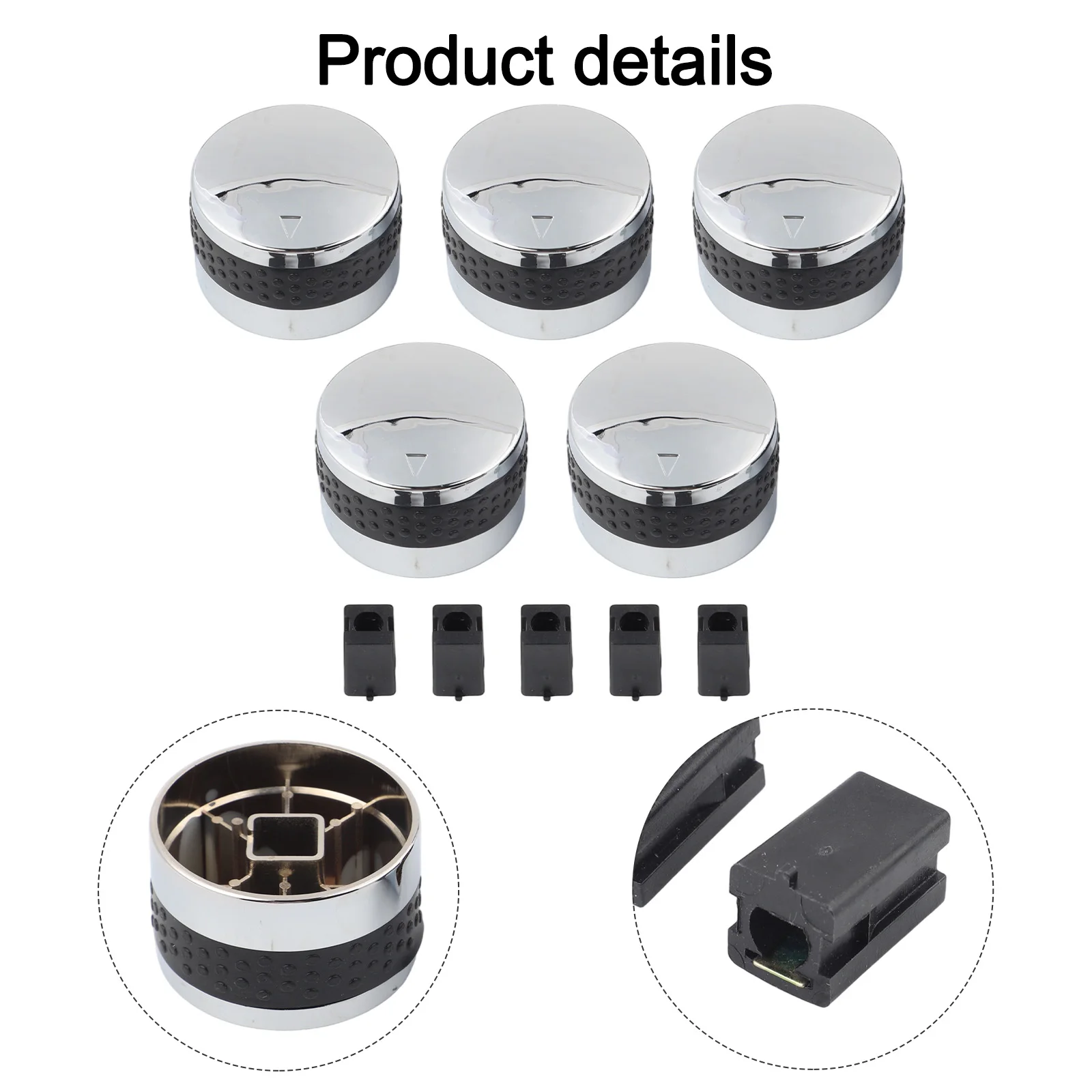 Gas Grill Control Knobs 3PCS 5PCS 6pcs Replacement Non-slip Rotary Switches Fit BBQ Gas Grill for Oven Stove Round Accessories