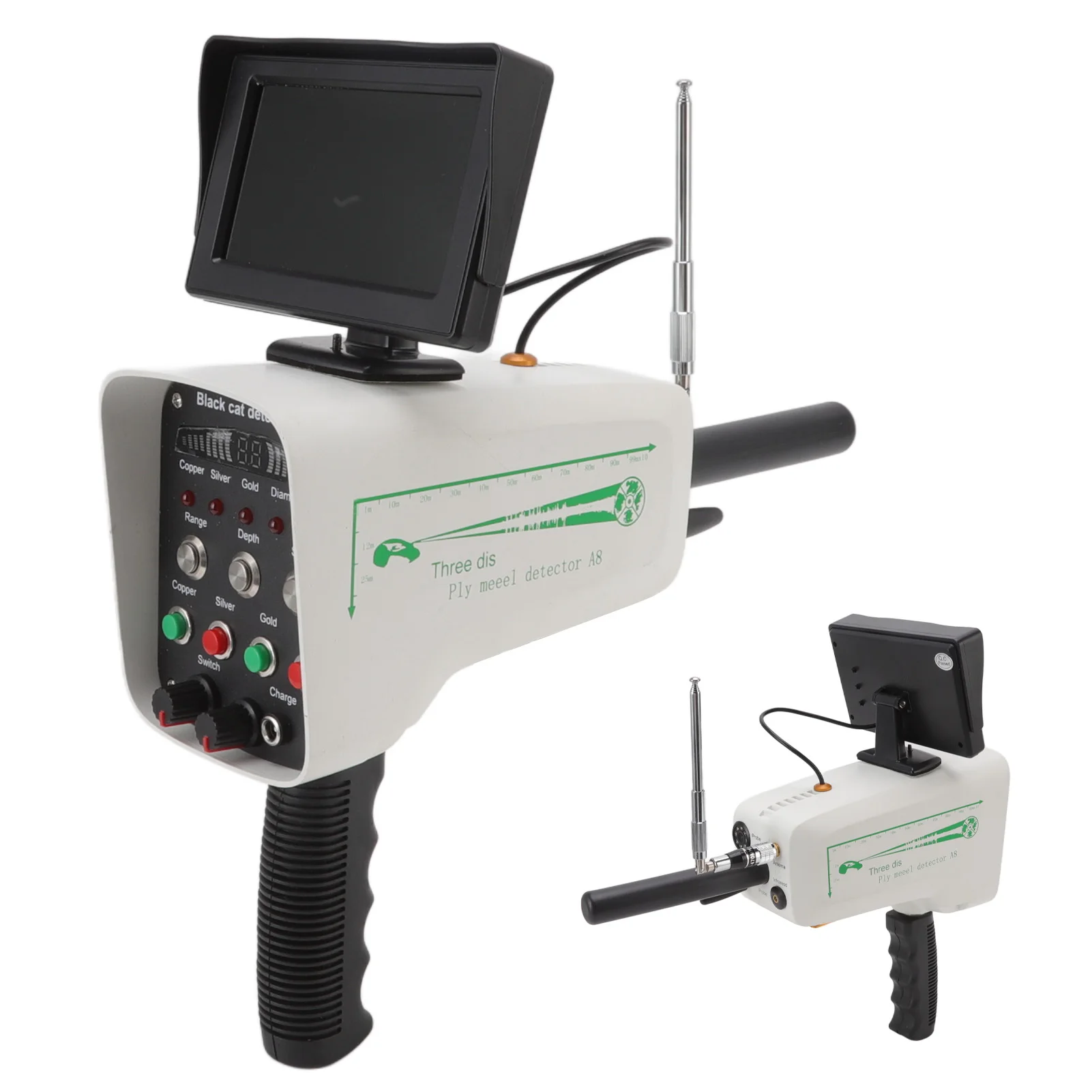 Metal Detector 1000m Range Underground Metal Detection Finder Display for Gold Treasures 100‑240V