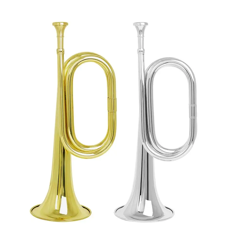 

Bugle Trumpet Horn Thickened Tubes Curved Mouthpiece Interface Brass Horn School Young Pioneers Wind Instrument