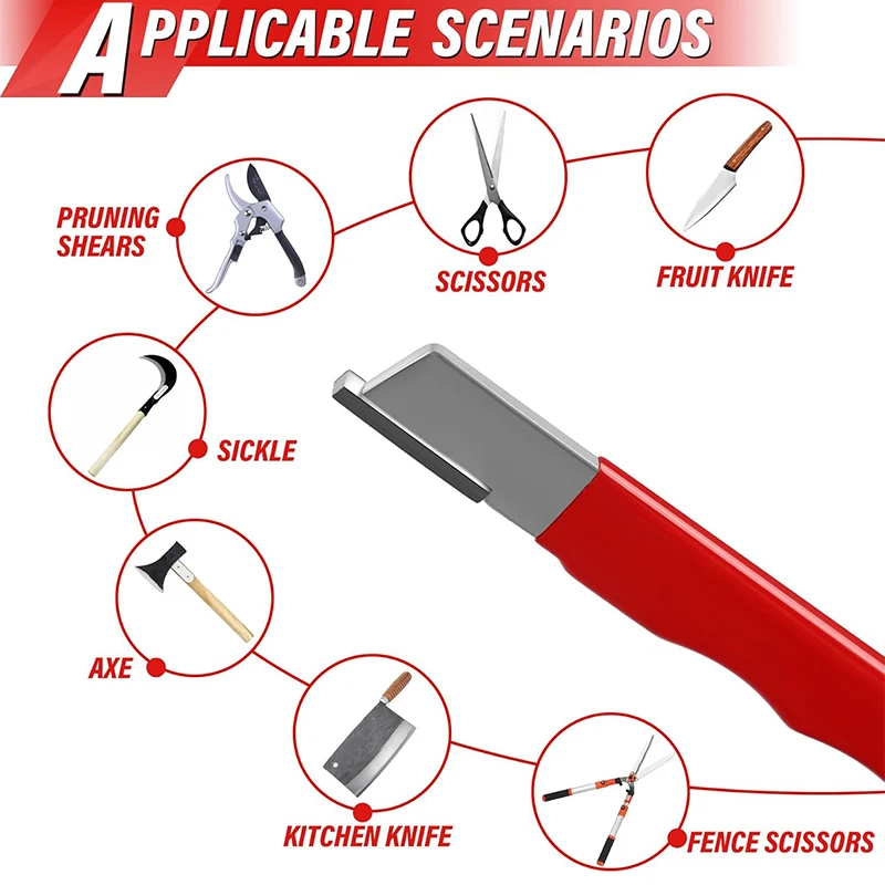 Garden Tool Sharpener Portable Blade Gardening Sharpener Axe Machete Hedge Shears Scissors Hatchets and Pocket Knife
