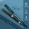 CkeyiN Mini Hair Flat Iron 2 in 1 Hair Straightener and Curler Portable Straightening Iron Constant Temperature 1