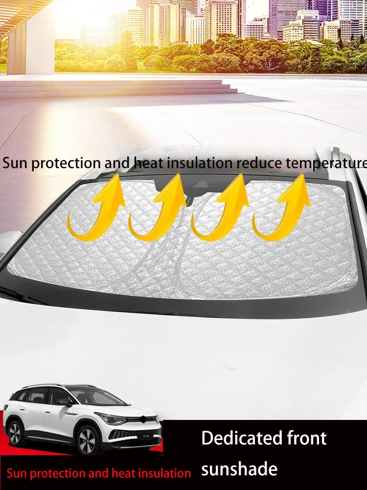 

Солнцезащитный козырек для переднего стекла для Volkswagen ID.3 ID.4X/ID.4Crozz ID.6X/6CROZZ, защита от УФ-лучей, теплоизоляция, солнцезащитный козырек для лобового стекла