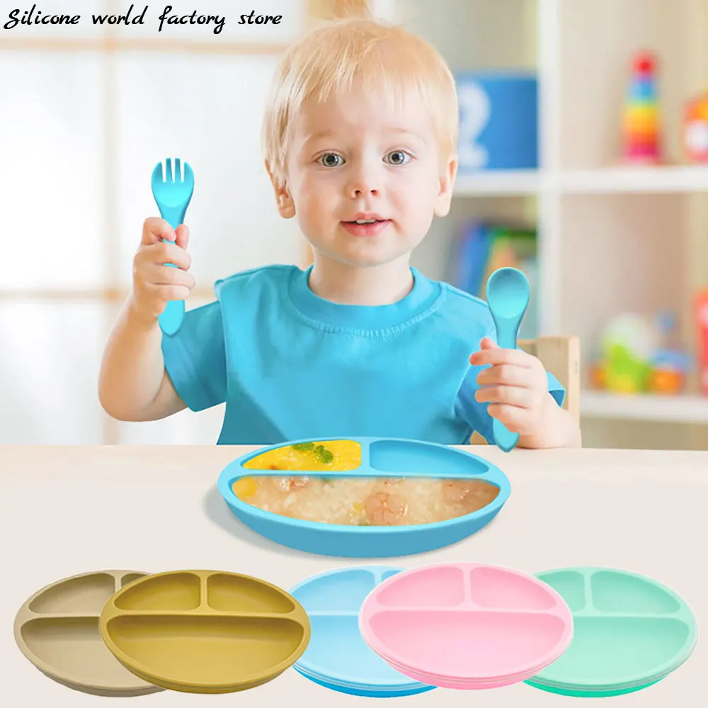 Silicone Baby Bowls with Spoon, 2PCS Baby Feeding Set Suction Bowls for  Kids Toddlers -BPA Free-Baby Dishes Utensils