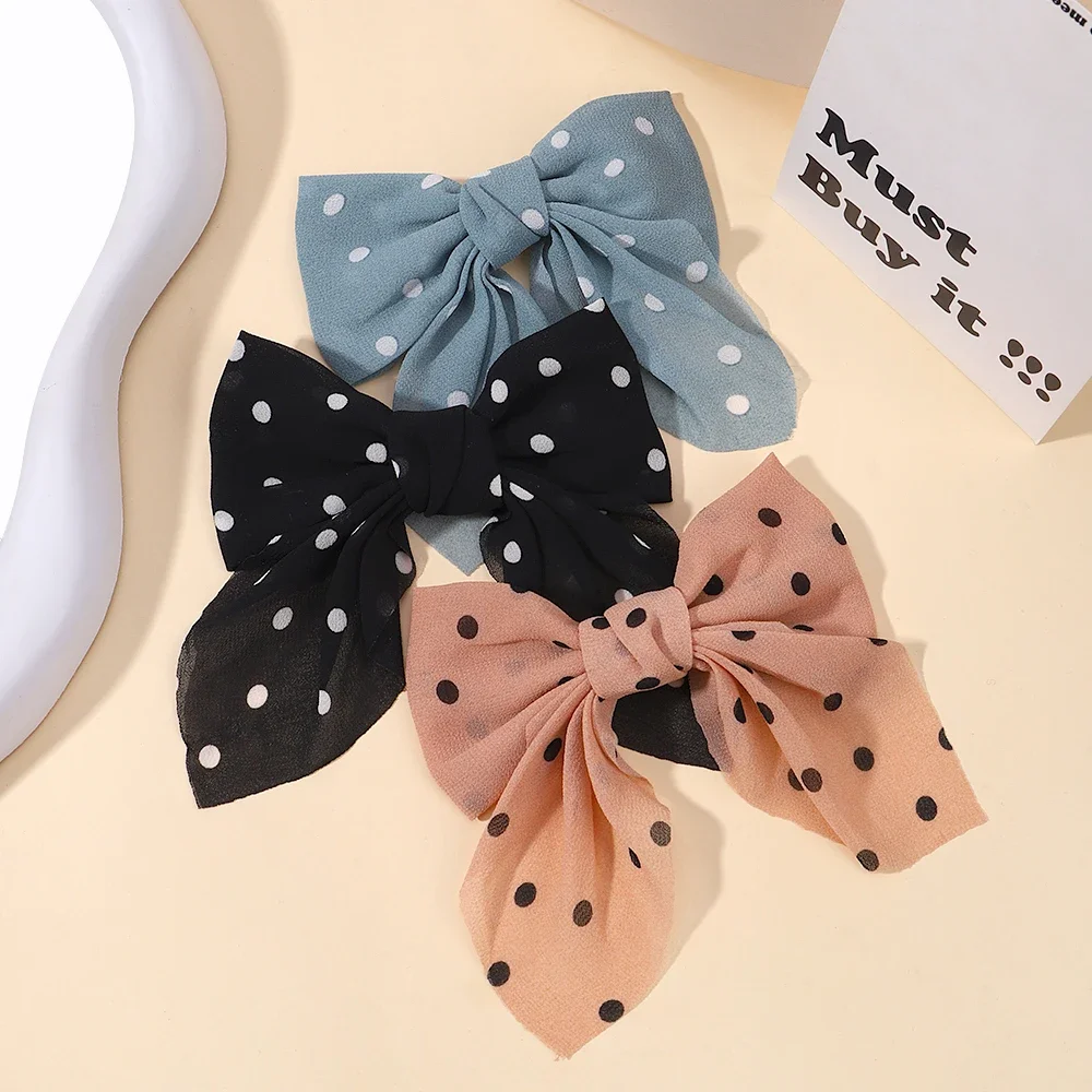Hair Accessories 1 Solid Color Big Bows Hair Clips For Baby Girls Bowknot Hairpins Satin Butterfly Barrettes Duckbill Clip Kids Hair Accessories