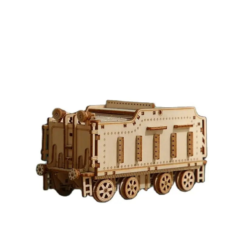 3D Puzzles Movable Classic Steam Train,Car,Jeep,Truck Assemble DIY Toys Gift for Child Adults Wooden Model Building Blocks Kits 5