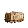 3D Puzzles Movable Classic Steam Train,Car,Jeep,Truck Assemble DIY Toys Gift for Child Adults Wooden Model Building Blocks Kits 5