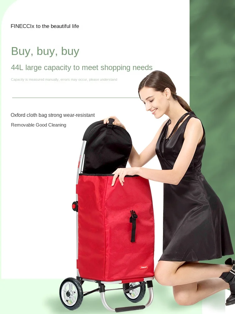 Silent Stair Climbing Trolley Foldable Portable Trolley Cart Home Trailer Lightweight