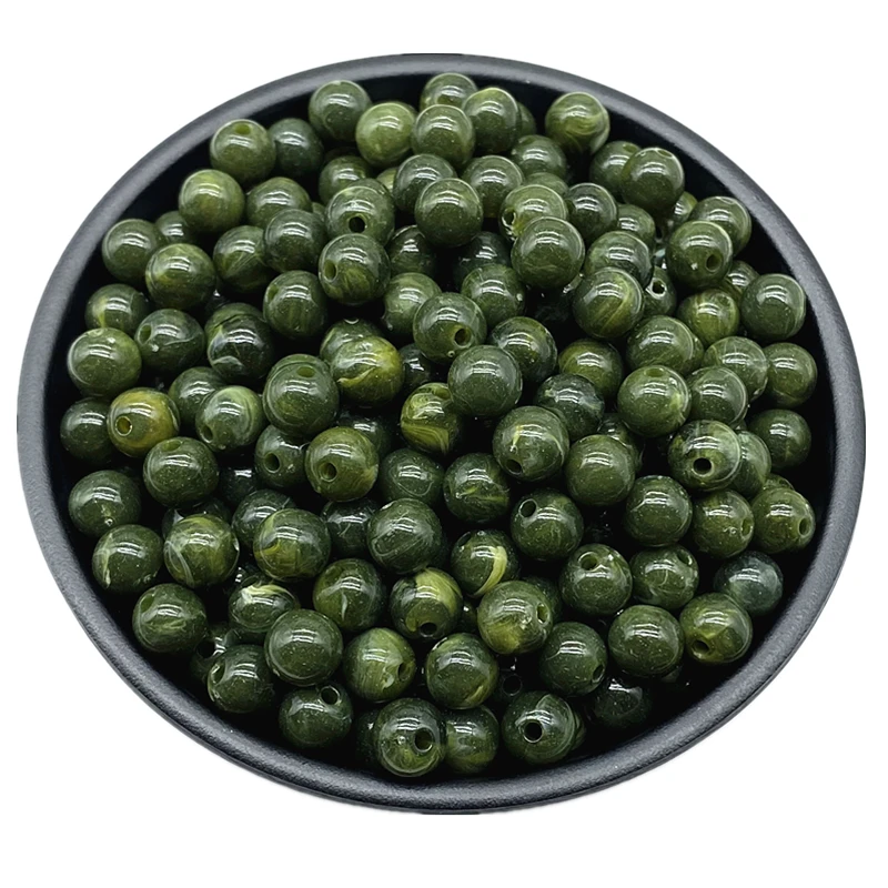 Colorful Acrylic Round Beads for Jewelry Making and DIY Accessories