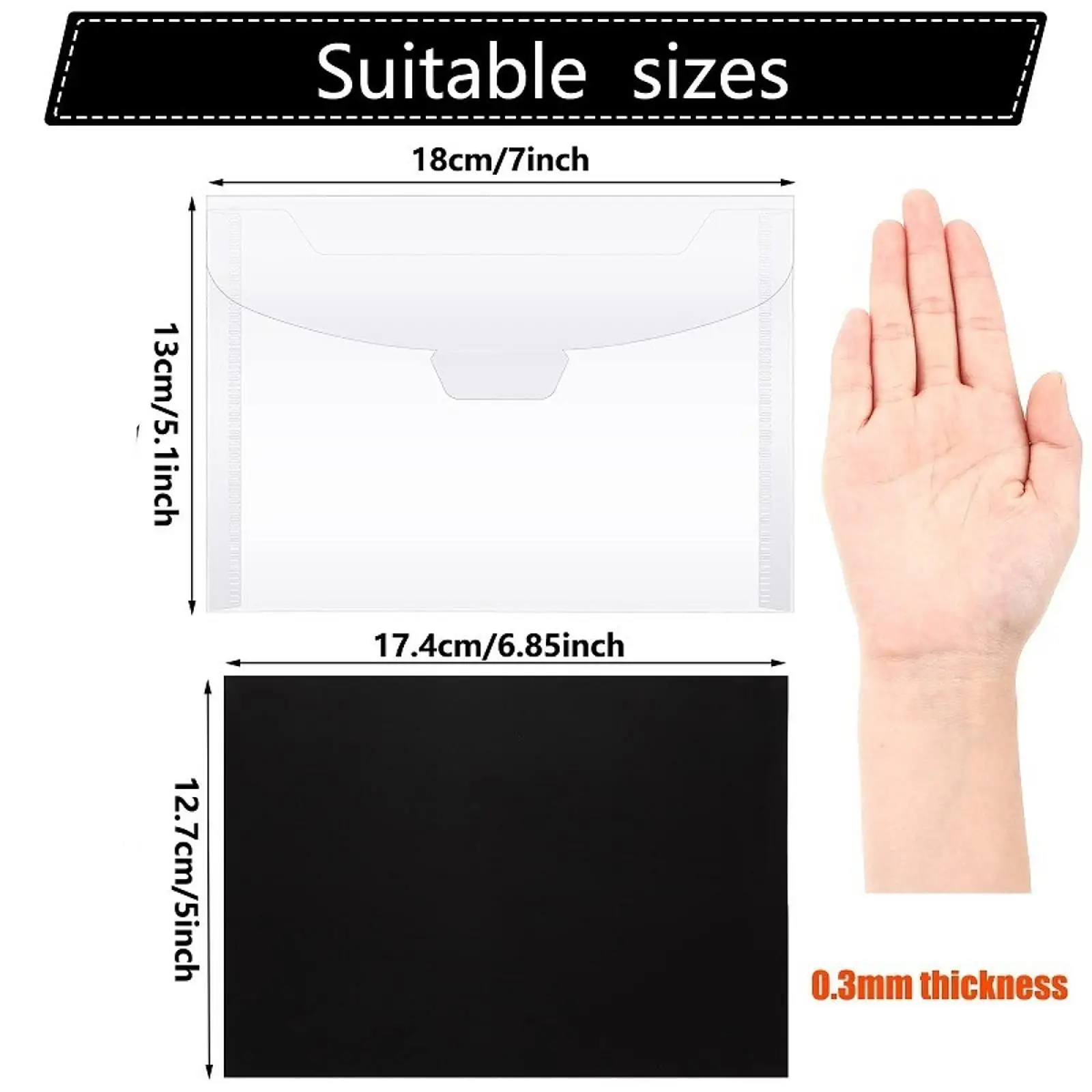 Magnet Sheets Folder Bags Set Stamps Organizer High Transparency Template Stickers Cover for Paintings Storage Cutting Dies