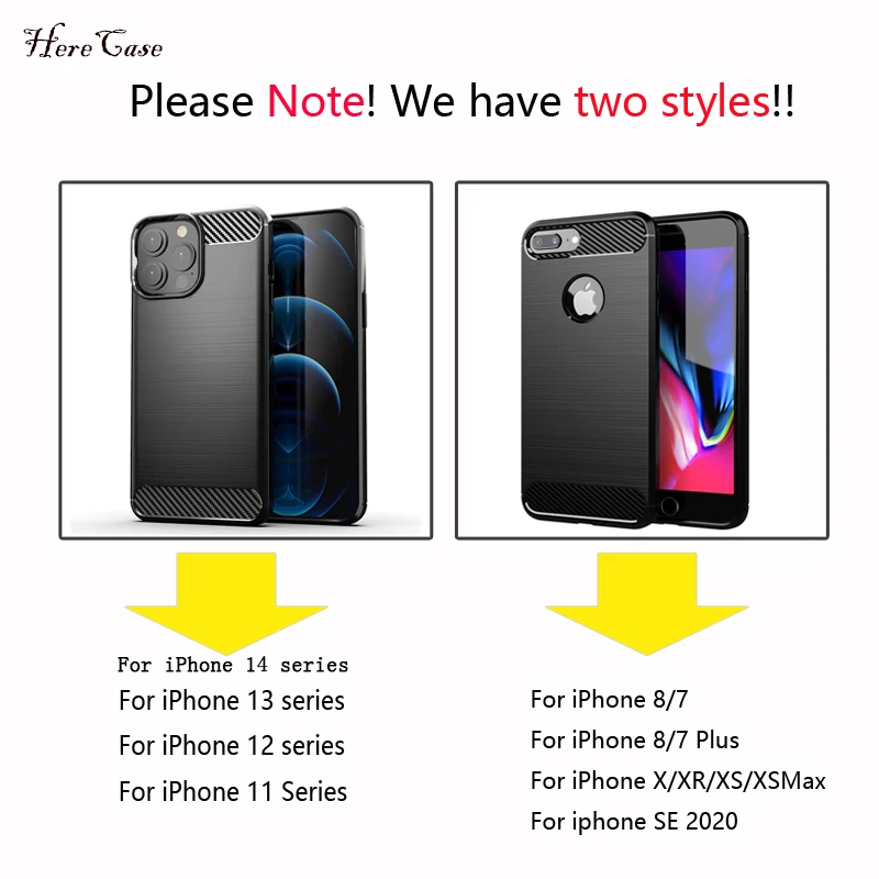 Sleek Carbon Fiber TPU Phone Case s