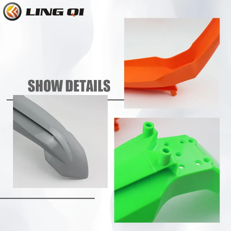 LING QI Motorcycle Front Fender Mudguard Fairing Body Kit For KT65 Motocross Dirt Bike Pit Bike KT 65 Motorcycle Parts