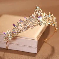 Bridal Headwear Full Of Baroque Atmosphere Classical Gold-colour Ladies' Crown For Wedding Bride And Girl Birthday - Image 3