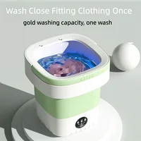 Mini Machine à laver pliante 12l, seau pour chaussettes, sous-vêtements, culottes, nettoyage, Portable, petite Machine à laver domestique de voyage 4