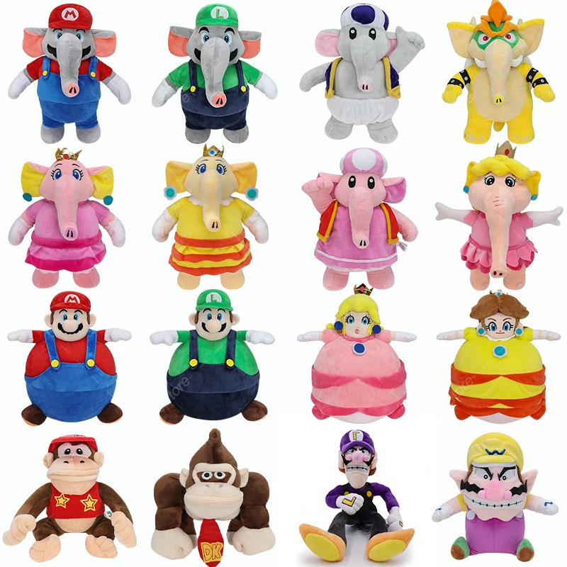 Collection Peluches Super Mario Éléphant et Classiques