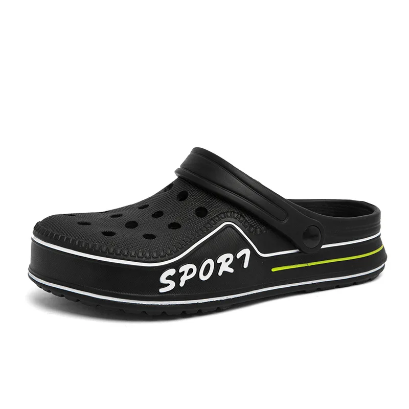 Summer cave shoes men's anti-skid soft bottom Baotou beach shoes trend home and outdoor dual-purpose slipper thick bottom casual