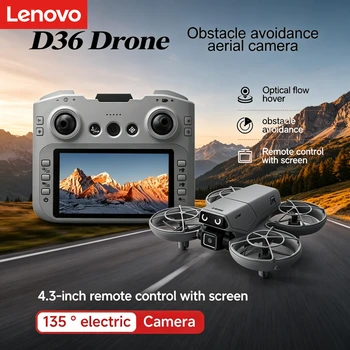 Drone Lenovo D36 con Tripla Fotocamera 4K HD 8K, Motore Brushless, Evitamento Ostacoli, Pieghevole, Quadricottero RC Professionale per Riprese Aeree