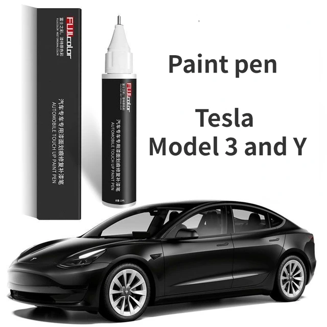 Geeignet für Tesla Modell 3 und Modell y schwarze Farbe Ausbesserung stift  schwarz Roadster Zubehör Autolack Chef Radnaben abdeckung Reparatur -  AliExpress