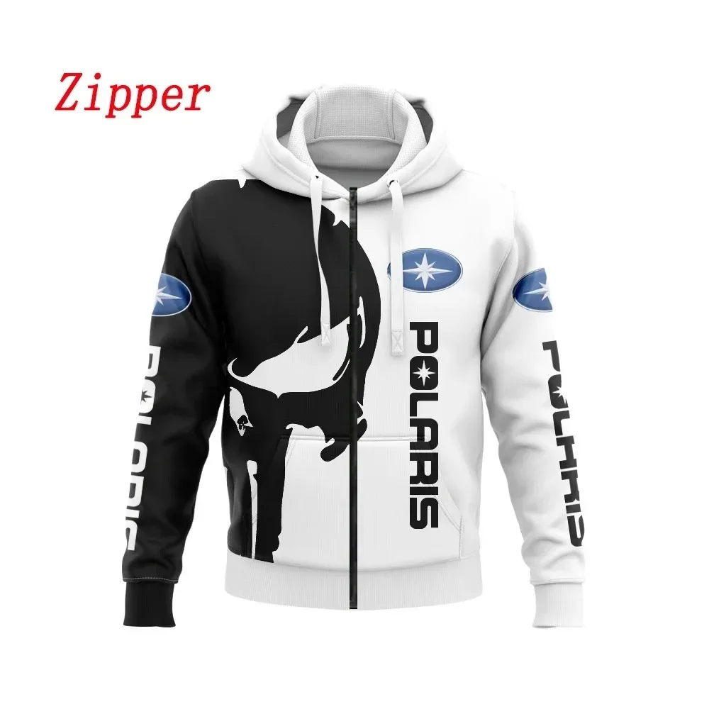 

2023 Polaris Racing Rzr Snowmobile Fashion Casual Zip Hoodie Top Hot Sale Men's and Women's Spring and Autumn Hooded Jacket