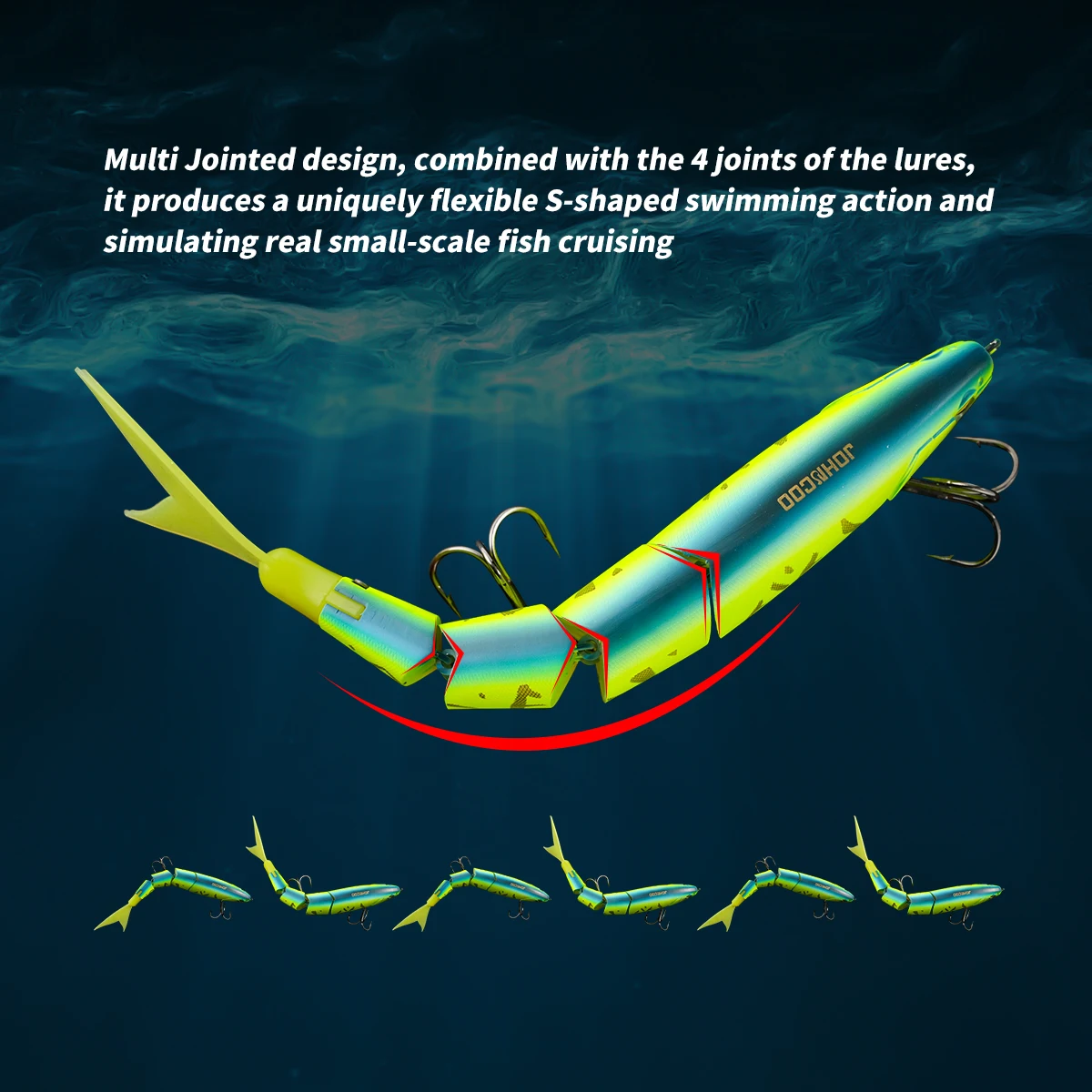 JOHNCOO 25cm Jointed Swimming Lure 105g Floating Wobbler - Image 3