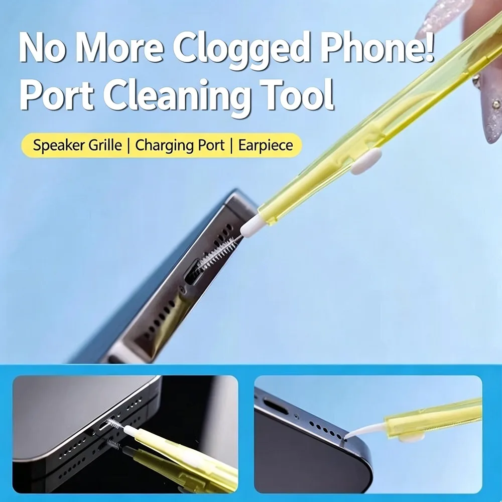 Ultimate Mobile Device Cleaning Kit - Retractable Brush & Dust Plug Set