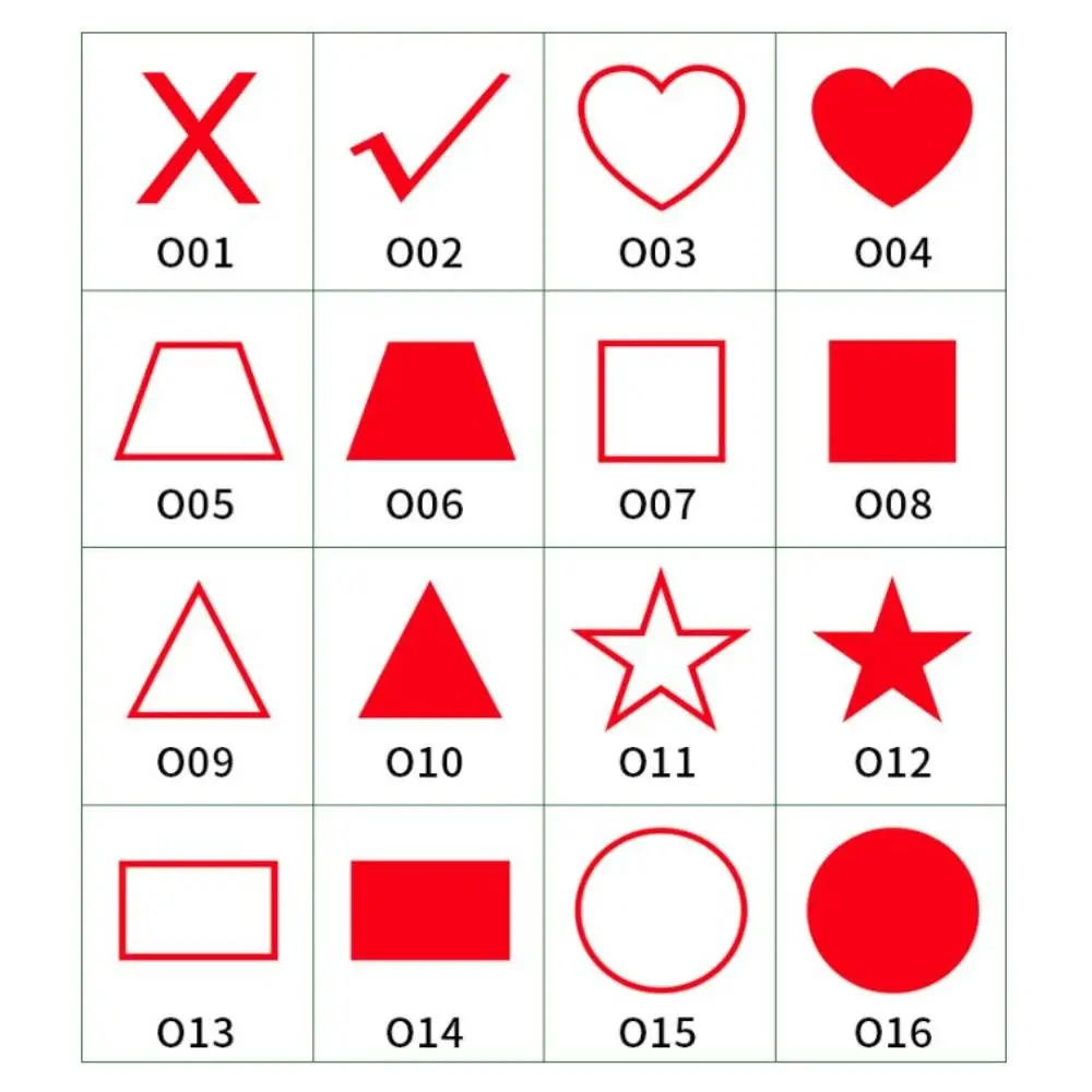Pocket Multi Pattern Math Geometry Stamp DIY Self Inking Teacher Use Stamp Trapezium Triangle Mini Drawing Homework