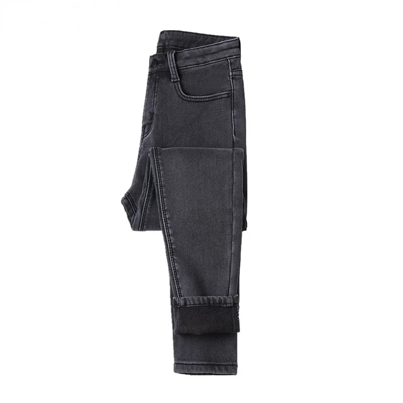 Winter Warm Jeans Woman  High Waist Casual Velvet Ladies Trousers Female Pantalon Denim jeans for Women Pants clothe