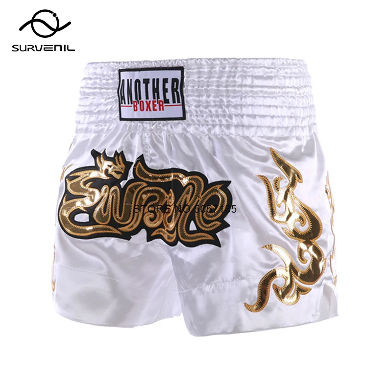 Boxen Shorts Frauen Satin Muay Thai Shorts Männer Kinder Kickboxen Hosen Professionelle Ausbildung Sanda Kampf Grappling Kampf Tragen