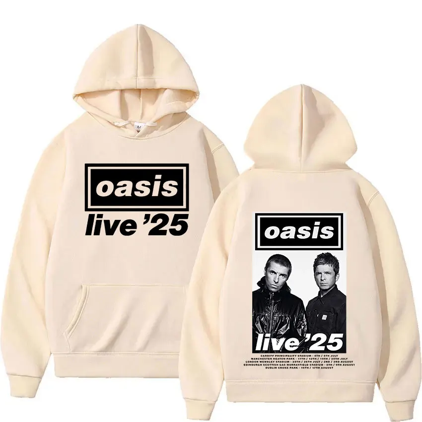 O-Oasis Live 25 Tour Hoodie British Album Hip Hop Pullover