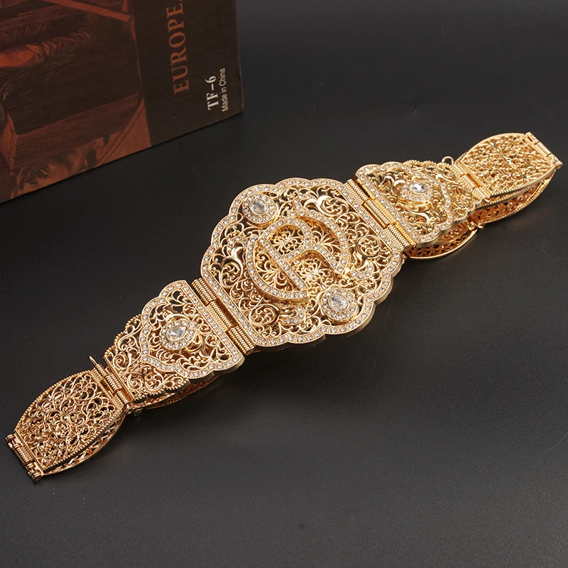 Cinturones de Metal la marca marroquí R para mujer, joyería de Color dorado, cadena de completa, cinturones nupciales de de joyería famosa de Marruecos - AliExpress