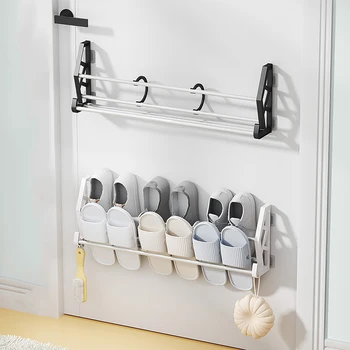 Multi Layer Assembly, Nail Free, Hole Free Door, Shoe Rack, Bathroom Slipper Rack, Simple Wall Mounted Storage Rack 1