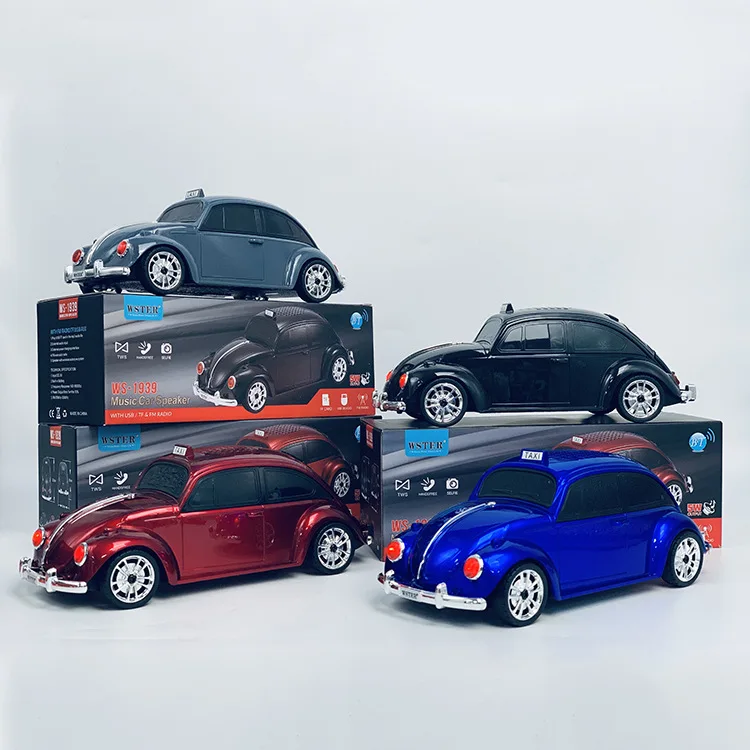 Beetle WS-1939 Subwoofer Big Bluetooth Speaker Classic Car Shape Wireless with TF USB FM AUX Handsfree Selfie | Электроника