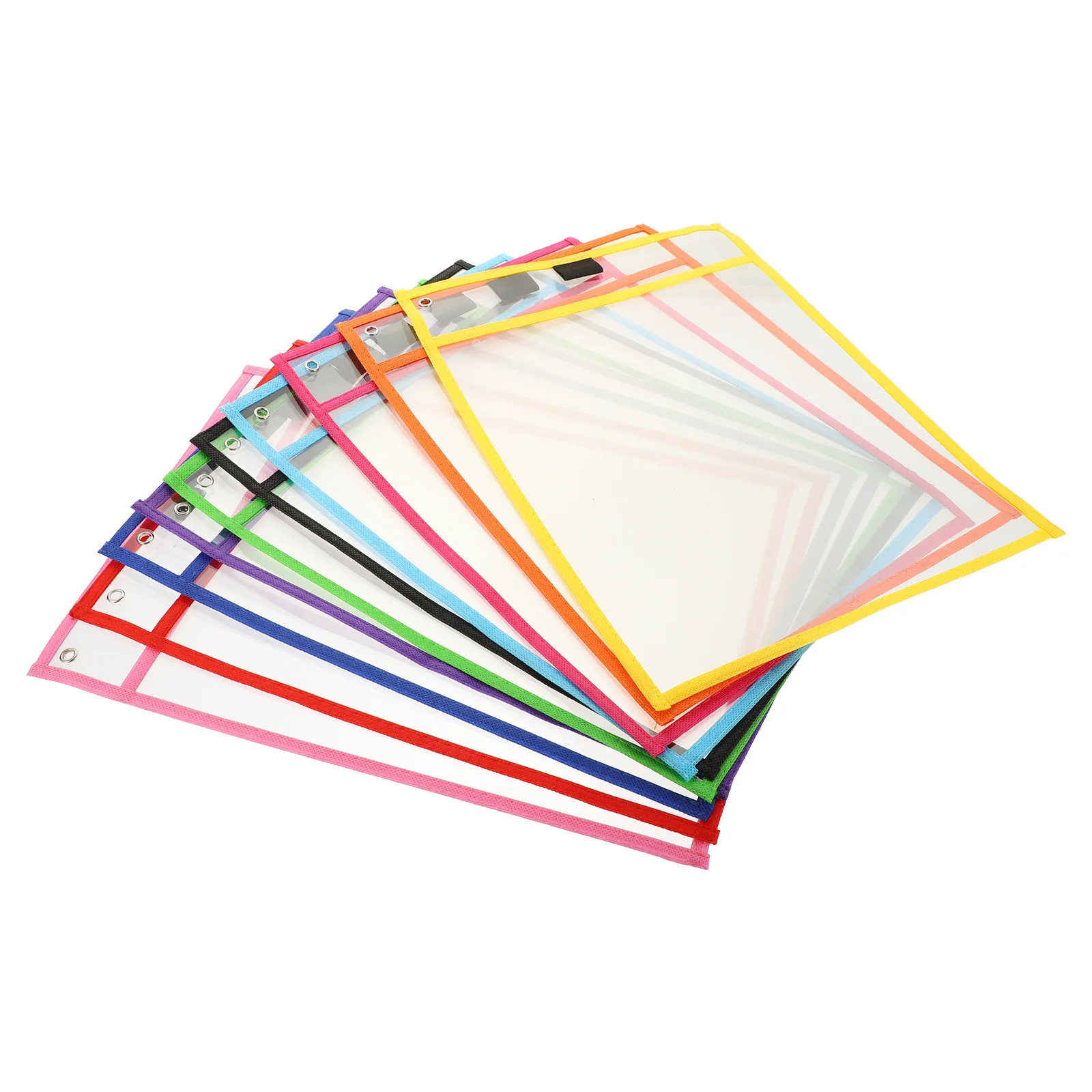 10 Pcs Rewritable Files Storage Supplies Transparent Dry Erase Pocket Convenient School Accessory Holder Accessories Work