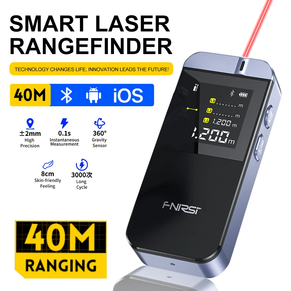 

FNIRSI IR40 Smart Laser Rangefinder 40M Laser Tape Measure Digital Distance Meter Metro Laser Digital Accurate APP To Draw