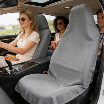 Coprisedile Universale per Auto Traspirante Impermeabile in Tessuto Antiscivolo 142x75x1cm