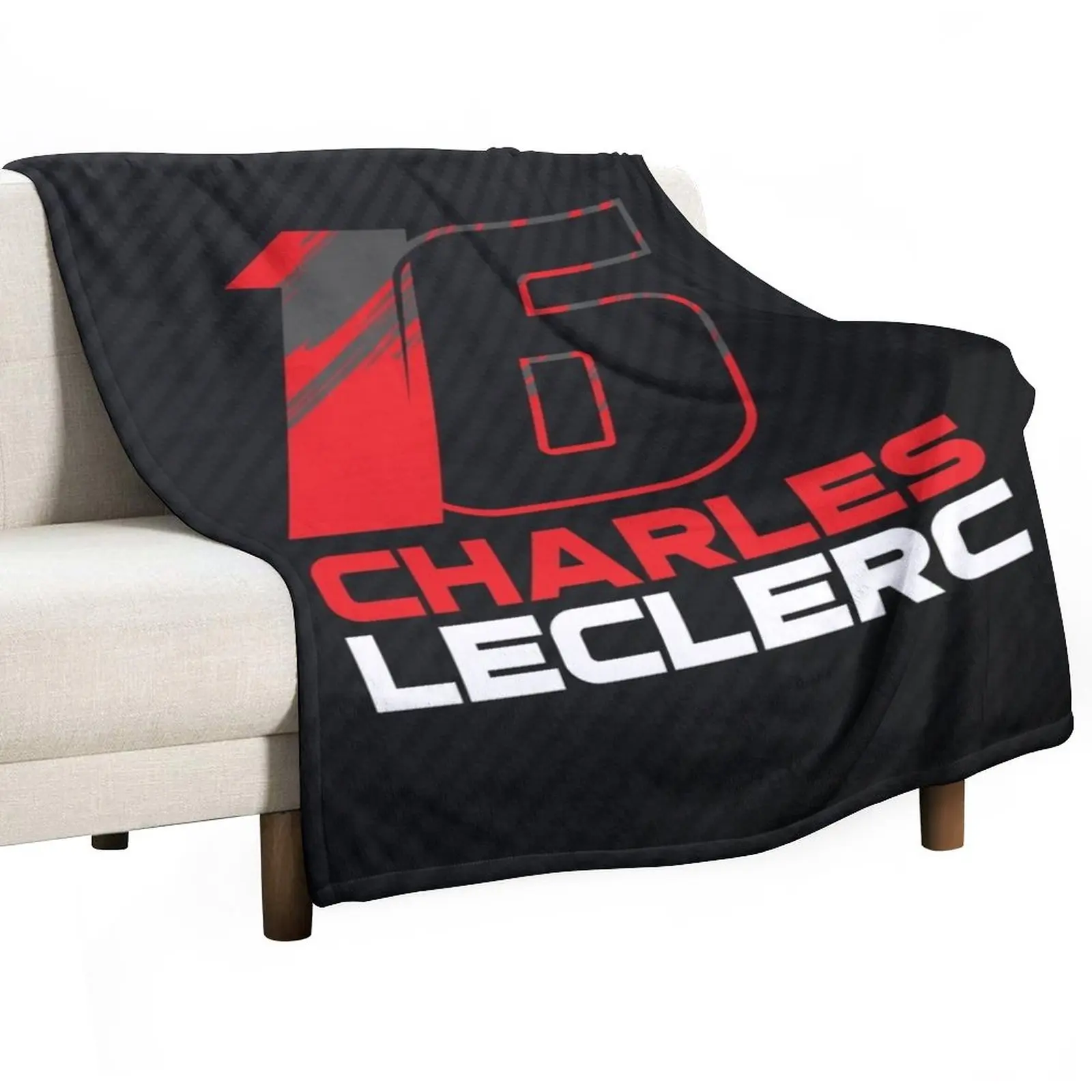 

Charles Leclerc 16 v3 Throw Blanket Retro Blankets Weighted Blanket Heavy Blanket