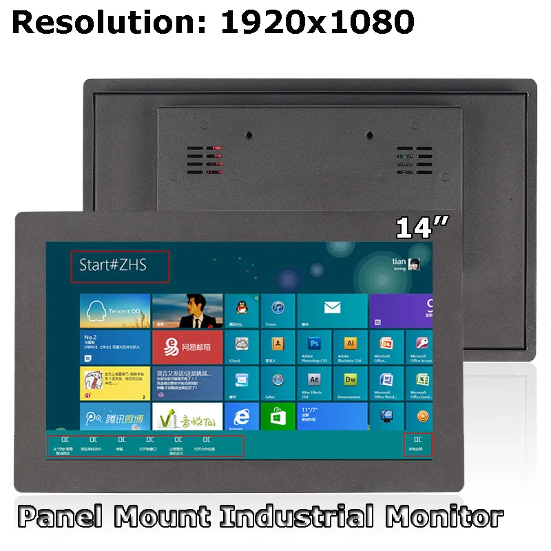 Newest-14-Inch-Widescreen-1920x1080-Panel-Mount-Style-VGA-HDMI-Computer ...
