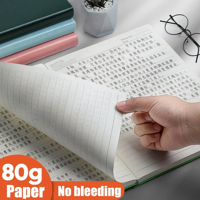 Grande Papel em Branco Notepad Cadernos e Revistas Planejador Diário Linha Horizontal Escritório 365 Material Escolar Caderno 400 Páginas a4 - Imagem 2