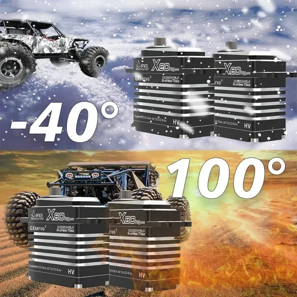 Servomoteur numérique 80KG IP67 étanche brushless pour RC voiture robot