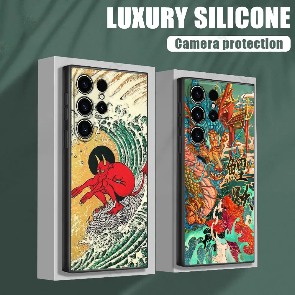 Dragon Wave Anime Design Phone Case - Japanese Culture Inspired Cover