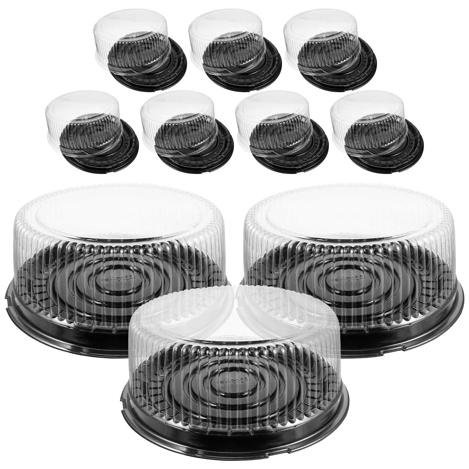 

Transparent Cake Box Plastic 8inch 6inch Cake Carrier Baked Cheese Storage Disposable Paper Cups Cheese Packaging Box