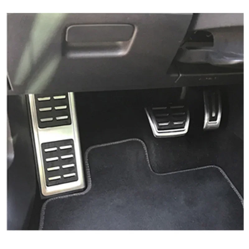 AT MT Car Foot Pedal Pad for Audi A3 8Y Non-slip Rubber Restfoot Stainless Steel Protection Auto Accessories