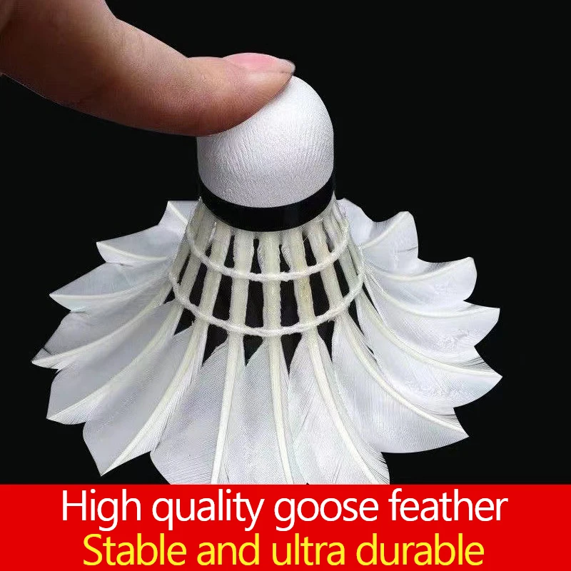 1/3pcs Badminton Balls Shuttlecock White Goose Feather Flying Stability Durable Feather Shuttlecock Ball Outdoor Training badminton shuttlecock badminton ball feather shuttlecock