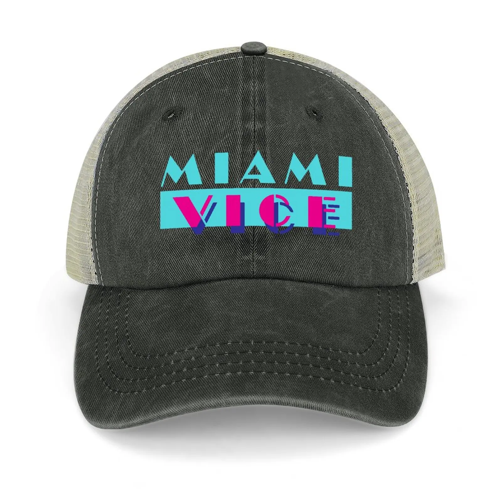 

Miami Vice Logo Cowboy Hat party Hat Vintage cute Women Caps Men's