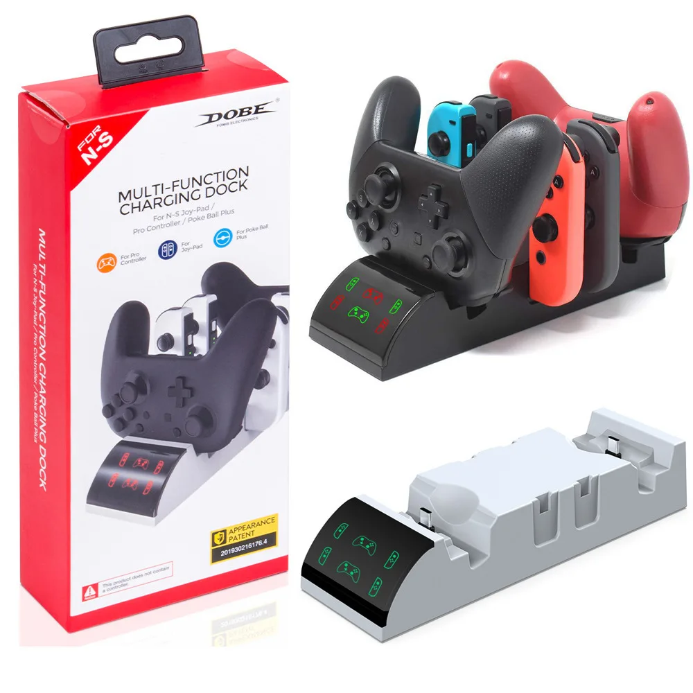 TNS-19035 For Switch Joypad Charging Dock NS pro Charger Station 8