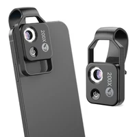 New-200X Cell Phone Microscope Accessory with Window Microscope, Portable Mini Digital Microscope with LED Light/Universal Clip 2