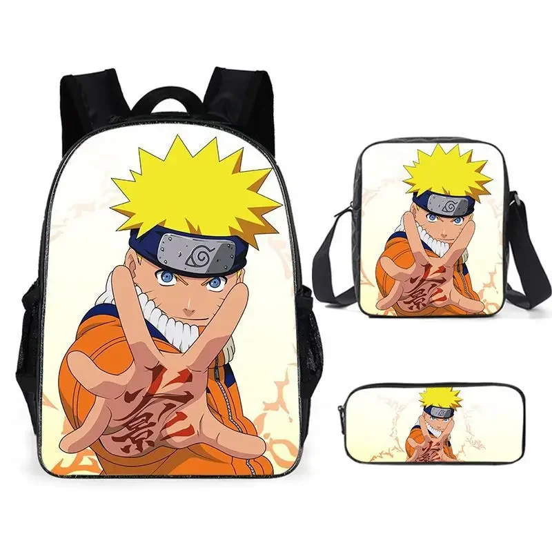 

2023 new fashion trend Naruto children's shoulders anime cartoon schoolbag boys and girls backpack zipper shoulders lighten